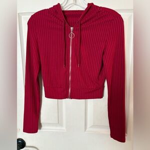 Cropped Maroon SHEIN Top